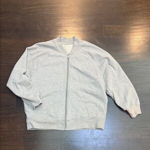 Babaton Gray Zip-Up Sweatshirt